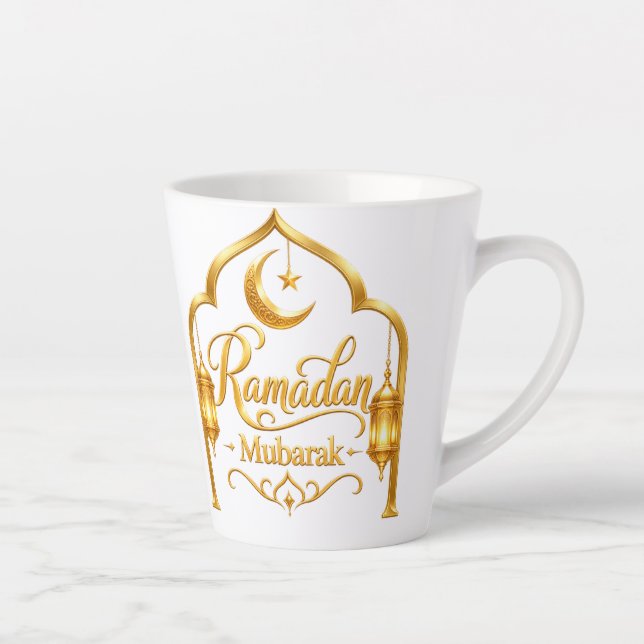 Goldene Bogenlaterne Ramadan Mubarak Milchtasse (Rechts)