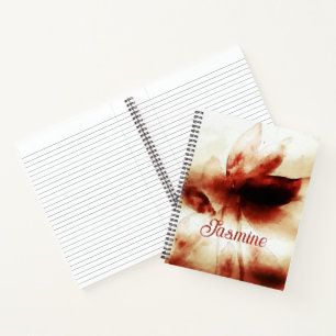 Goldene botanische Foliage Notizbuch