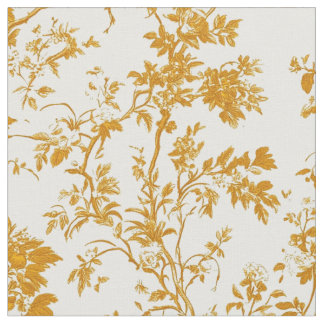 Goldene botanische Ranken Stoff