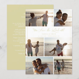 Goldene Branchen Chic Collage 6 Fotos Hochzeit