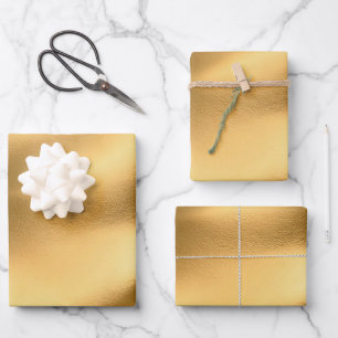 Goldene Brautparty-Hochzeit Geburtstag für Sie Geschenkpapier Set