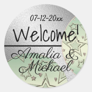 Goldene Bronzegradition strukturiert Erröten Farbe Runder Aufkleber