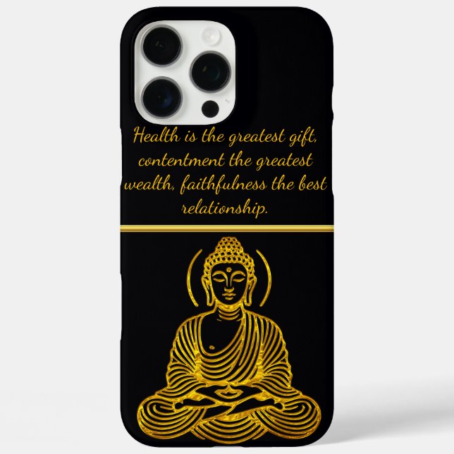 Goldene Buddha-Statue in Meditation Case-Mate iPhone Hülle (Rückseite)