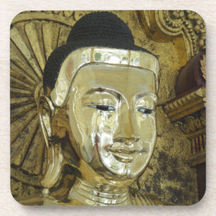 Goldene Buddha-Statue Inspirierende Liebe Untersetzer