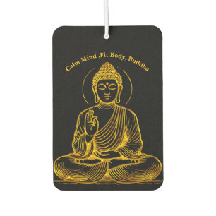 Goldene Buddha-Statue strahlende Ruhe Autolufterfrischer