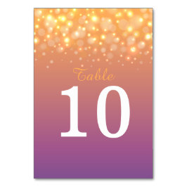 Goldene Champagnerbläschen Hochzeiten Tischnummern