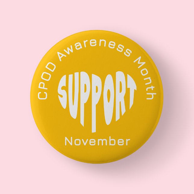 Goldene COPD-Aufklärungsmonat-Anstecknadel Button (COPD Awareness Month)