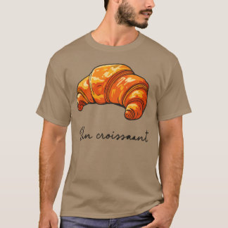Goldene Croissant-Illustration vintage T-Shirt