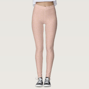Goldene Damaskus auf rosa Leggings - OsterYogopant