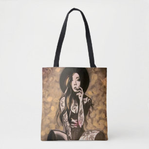 Goldene Damenhandtasche