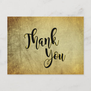 Goldene Dankeschön-Hochzeit Vintage Klassiker Postkarte