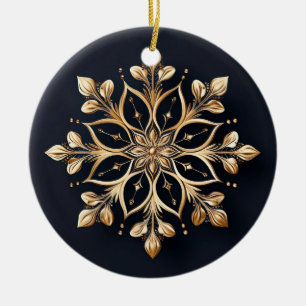 Goldene dekorative Blume Keramik Ornament