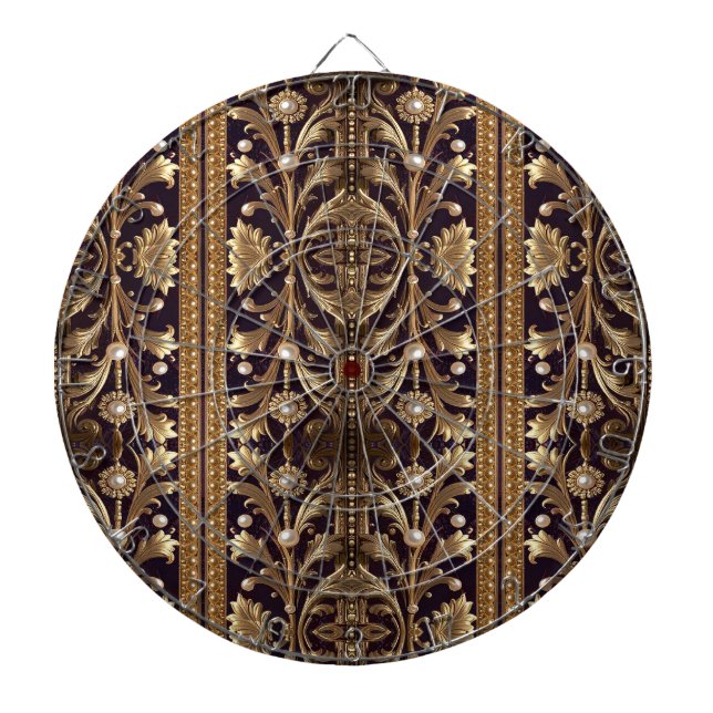 Goldene Dekorative Blumen Dartboard Dartscheibe (vorne)
