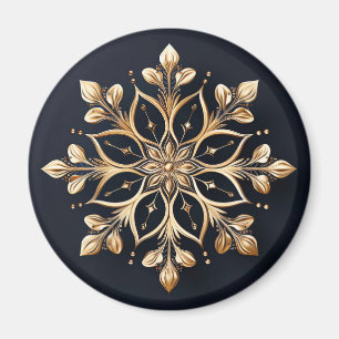 Goldene Dekorative Blumen-Feiertagsmagnet Magnet