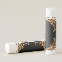 Goldene Dekorative Blumen Lippenbalsam