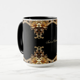 Goldene Dekorative Blumen Tasse