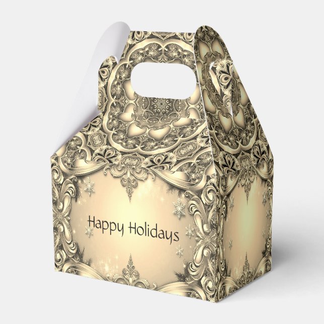 Goldene dekorative Geschenkboxen Geschenkschachtel (Vorderseite)