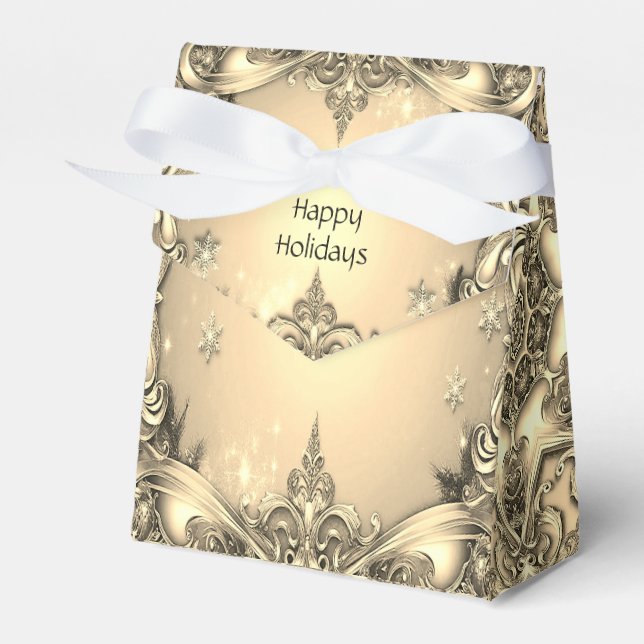 Goldene dekorative Geschenkboxen Geschenkschachtel (Vorderseite)