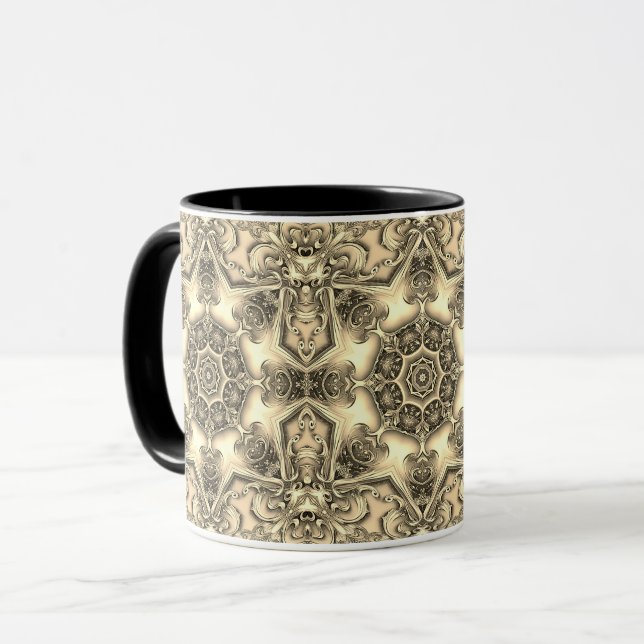 Goldene dekorative Tasse (Vorderseite Links)