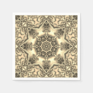 Goldene Dekorative Urlaubstage Napkin Serviette