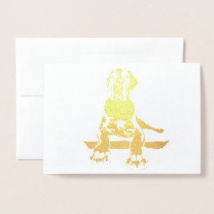 Goldene Deutsche Dogge Folienkarte