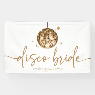 Goldene Disco-Kugel Disco-Braut Junggesellinnenabs Banner