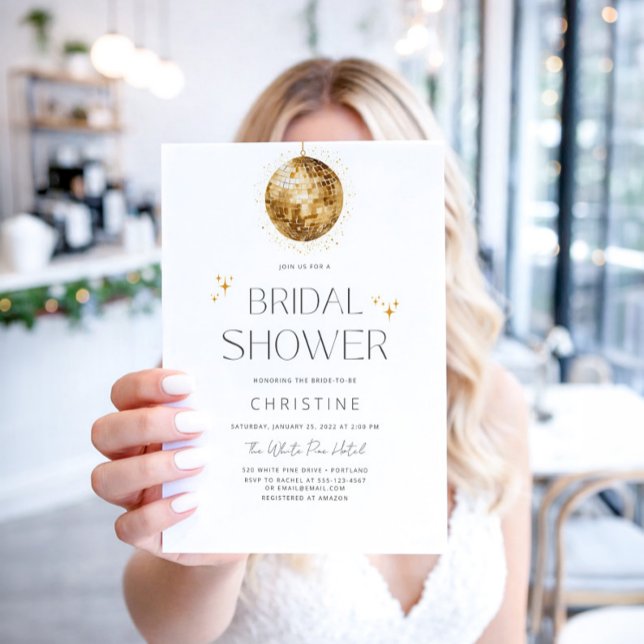 Goldene Diskothek - Brautparty Einladung (Von Creator hochgeladen)