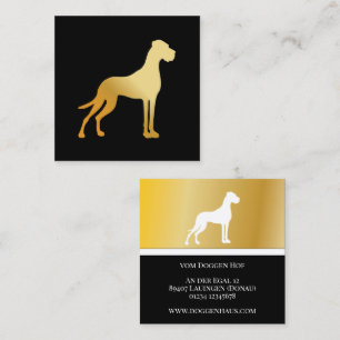 Goldene Dogge Edle Visitenkarten Quadratische Visitenkarte