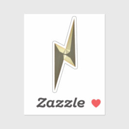 Goldene Donner Blitz Moderner Spaß cool Aufkleber