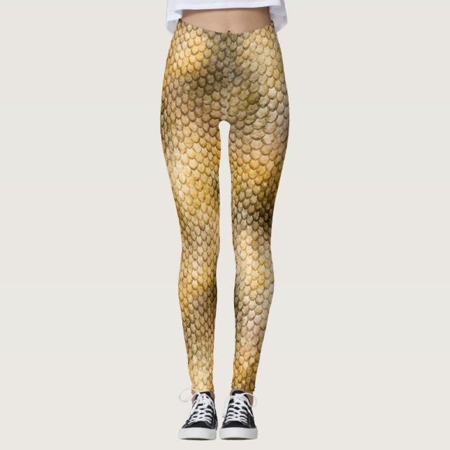 Goldene Drachenhaut Leggings (Vorderseite)