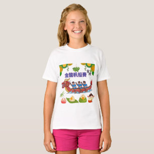 Goldene Drachenregatta weiß T-Shirt