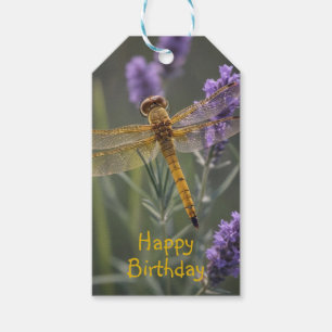 Goldene Dragonfly Geschenkanhänger
