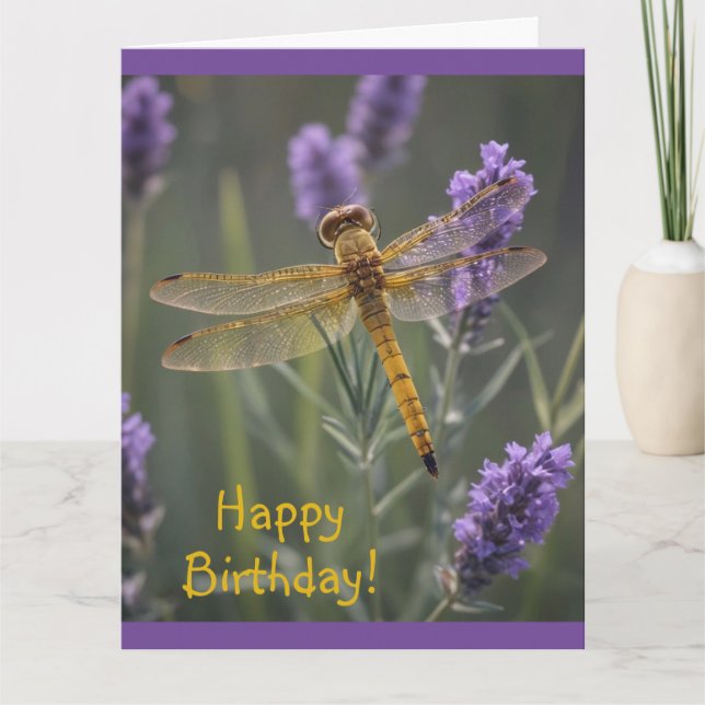 Goldene Dragonfly Karte (Vorderseite)