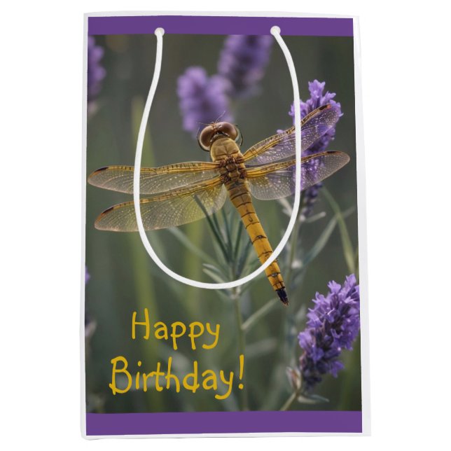 Goldene Dragonfly Mittlere Geschenktüte (Vorderseite)