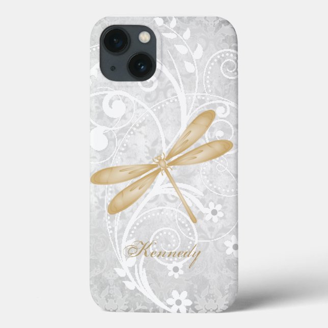 Goldene Dragonfly Personalisiert Case-Mate iPhone  Hülle (Rückseite)