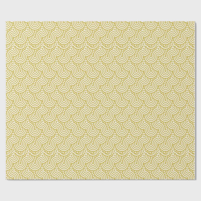 Goldene Drift Geschenkpapier (Flach)