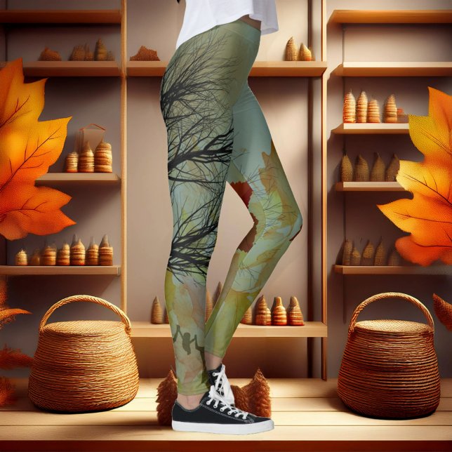 Goldene Echoes: Reflexion im Herbst Leggings (Von Creator hochgeladen)