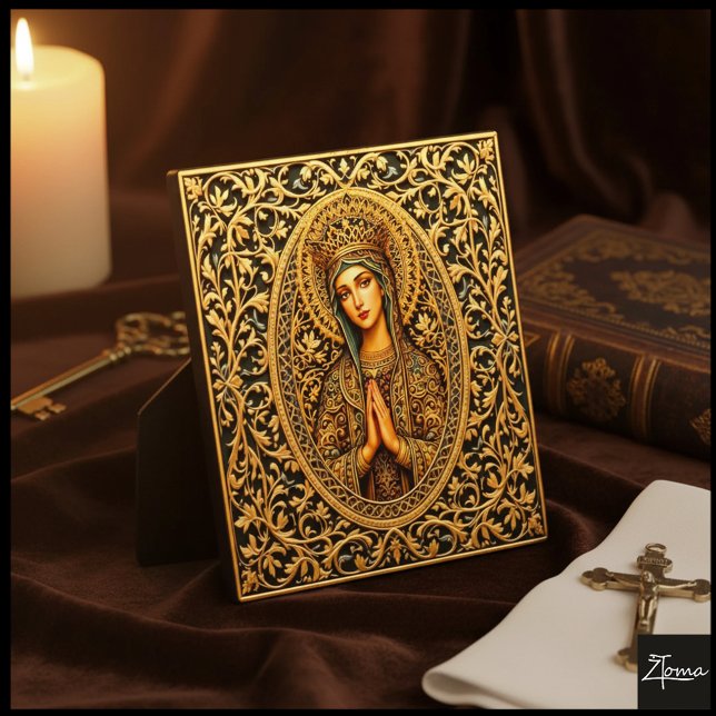 Goldene Ehrfurcht Jungfrau Maria Fotoplatte (Von Creator hochgeladen)