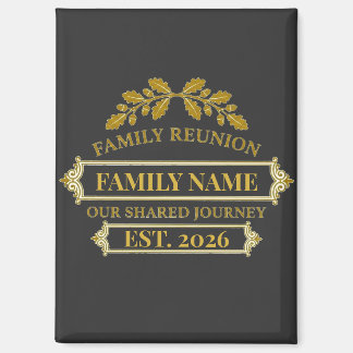 Goldene Eichenlaub-Familientreffen mit individuell Magnet