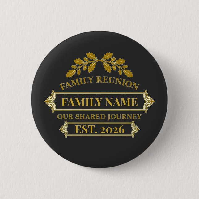 Goldene Eichenlaub Familienzusammenkunft Benutzerd Button (Vorderseite)