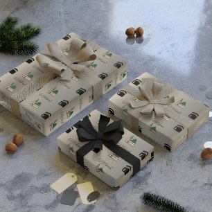 Goldene Eid-Geschenkpapier   Kaaba & Masjid Design Geschenkpapier