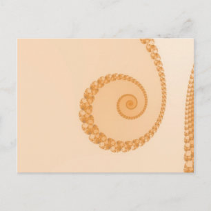 Goldene einfache Spiral-Postkarte Postkarte