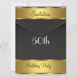 Goldene Einladung zum 50. Geburtstag