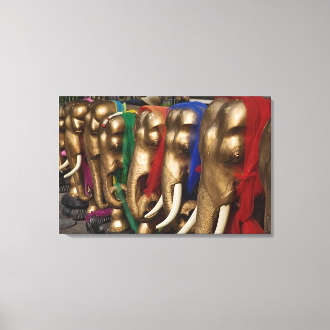 Goldene Elefanten Leinwanddruck (Vorderseite)