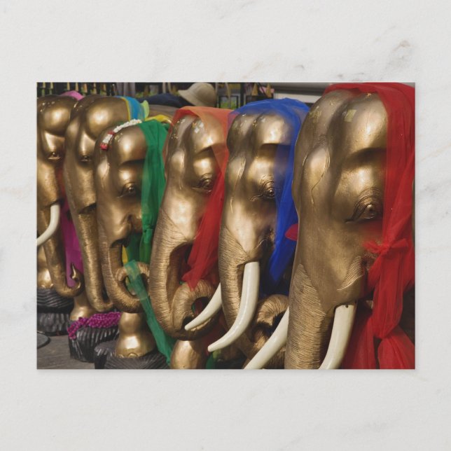 Goldene Elefanten Postkarte (Vorderseite)
