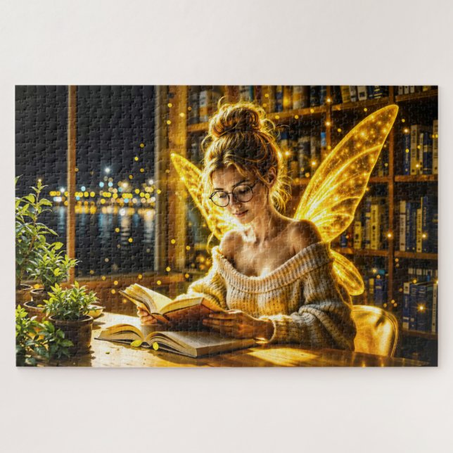 Goldene, elegante, 100 Jahre alte, goldene Kunst Puzzle (Horizontal)