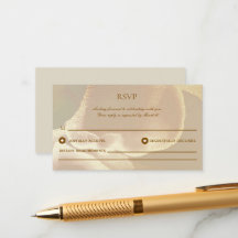 Goldene elegante Alkohol-Tinte Hochzeit RSVP Karte