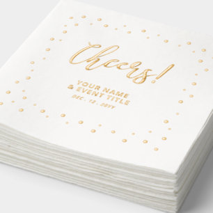 Goldene elegante klassische personalisierte Party Servietten Mit Folie
