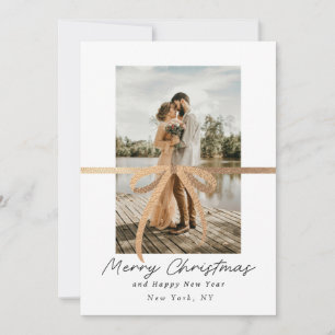 Goldene Elegante Minimalistische Weihnachtskarte Einladung