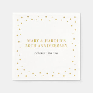 Goldene elegante moderne Hochzeit Jubiläumsfeier Serviette